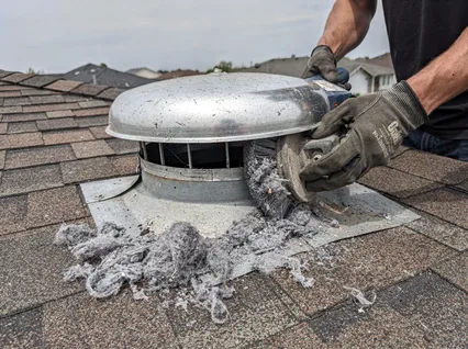 Cleaning Dryer Vent On Roof in Mead Valley