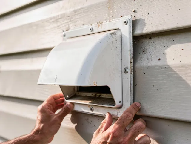Mead Valley Dryer Vent Cleaning technician delivering thorough residential dryer vent cleaning service in Mead Valley
